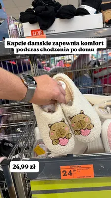 Kapcie damskie Emotki promocja w Biedronka