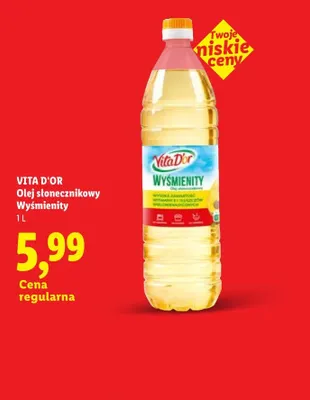 Olej słonecznikowy Wyśmienity Vita D'or promocja w Lidl