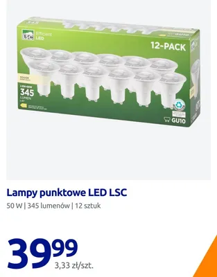 Lampy punktowe LED LSC GU10 12-pak promocja w Action