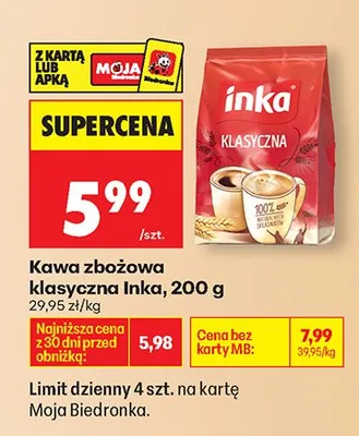 Kawa zbożowa klasyczna promocja w Biedronka