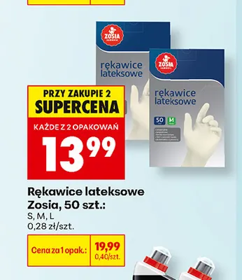 Rękawice lateksowe Zosia L promocja w Biedronka