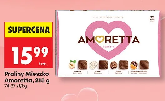 Praliny Mieszko Amoretta 215g promocja w Biedronka
