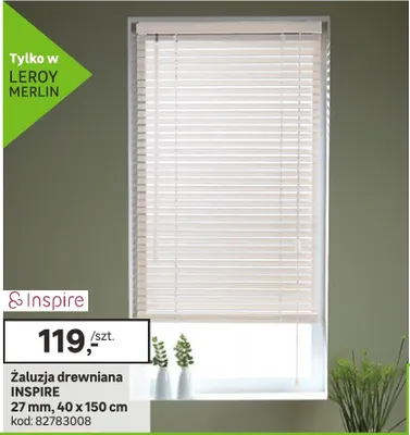 Żaluzja drewniana promocja w Leroy Merlin
