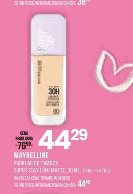 Podkład do twarzy Maybelline Super Stay Lumi Matte promocja w Drogerie Natura