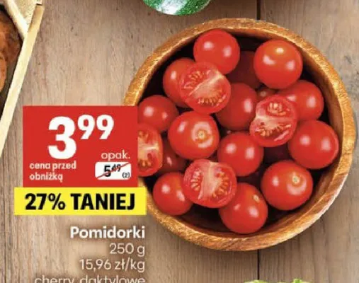 Pomidorki cherry daktylowe promocja w Delikatesy Centrum