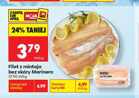 Filet z mintaja bez skóry Marinero promocja w Biedronka