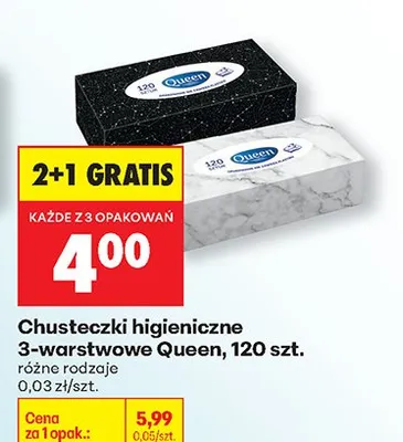 Chusteczki higieniczne 3-warstwowe różne rodzaje promocja w Biedronka