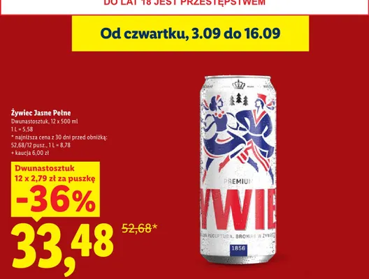 Piwo Żywiec 12-pak promocja w Lidl