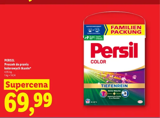 Proszek do prania kolorowych tkanin Persil promocja w Lidl