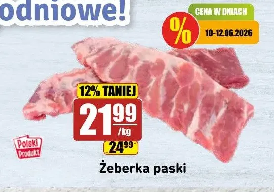 Żeberka wieprzowe paski promocja w API Market