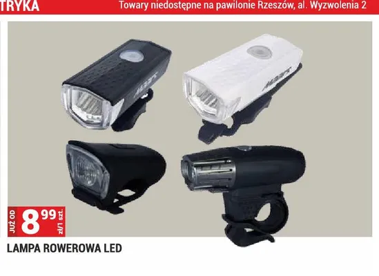 Lampa rowerowa LED promocja w Merkury Market