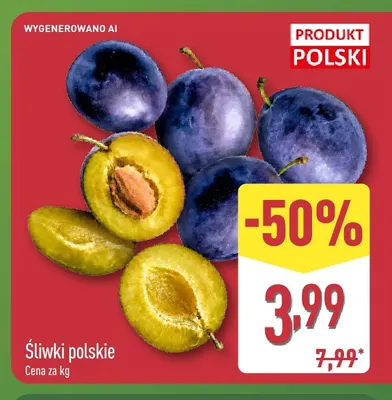 Śliwki polskie promocja w Aldi