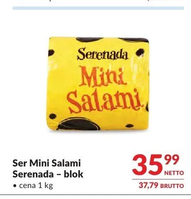 Ser Mini Salami Serenada blok promocja w Makro