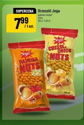 Orzeszki ziemne Jega Cheese & Onion promocja w POLOmarket
