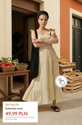 Sukienka maxi promocja w Sinsay