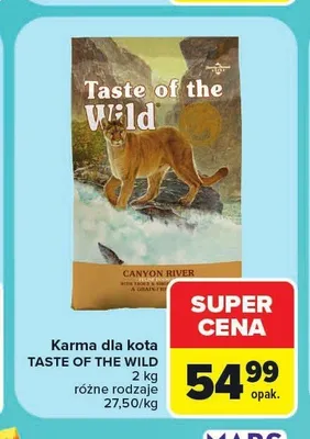 Karma dla kota Taste of the Wild promocja w Carrefour