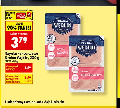 Szynka konserwowa Kraina Wędlin promocja w Biedronka