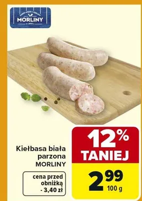 Kiełbasa biała parzona promocja w Carrefour