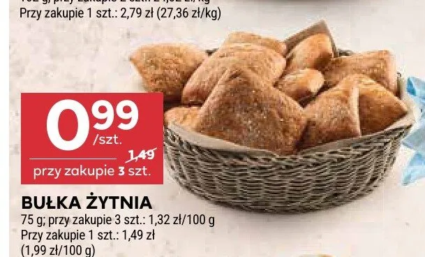 Bułka żytnia promocja w Stokrotka