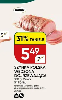 Szynka polska wędzona dojrzewająca Wiwa promocja w Chata Polska