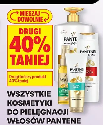 Wszystkie kosmetyki do pielęgnacji włosów Pantene DRUGI -40% promocja w Biedronka