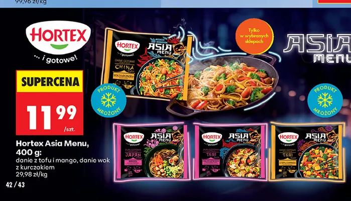 Danie z tofu i mango Hortex Asia Menu promocja w Biedronka