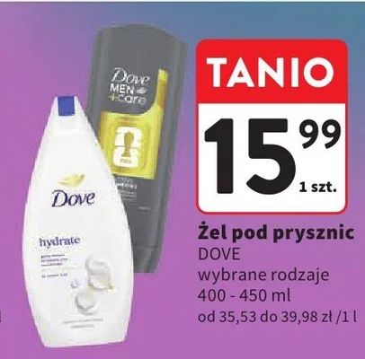 Żel pod prysznic męski Dove Men+Care Clean Comfort promocja w Intermarche