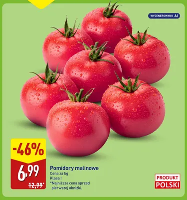 Pomidory malinowe promocja w Aldi