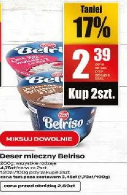 Deser mleczny Bielriso promocja w Supeco