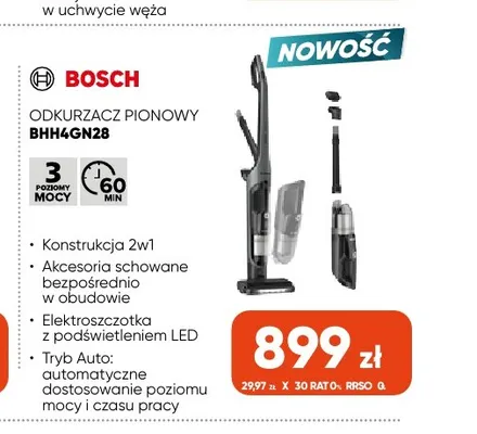Odkurzacz pionowy BHH4GN28 Bosch promocja w Max Elektro