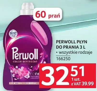 Płyn do prania Perwoll 3l promocja w Selgros