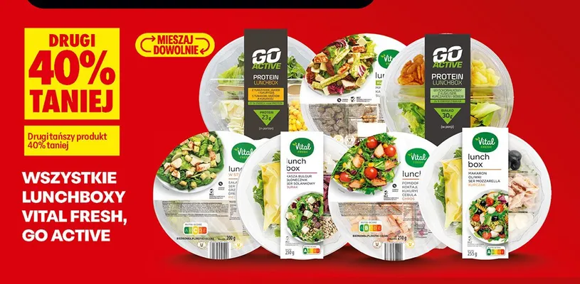 Lunchboxy Vital Fresh, Go Active promocja w Biedronka