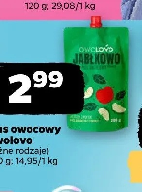 Mus owocowy Owolovo jabłkowo promocja w Netto