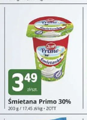 Śmietana Primo 30% promocja w Marketvita