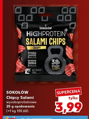Chipsy salami wysokoproteinowe Sokołów promocja w Kaufland
