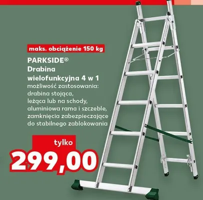 Drabina wielofunkcyjna 4 w 1 Parkside promocja w Kaufland
