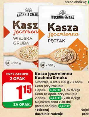 Kasza jęczmienna promocja w Dino