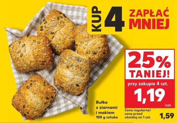 Bułka z ziarnami i makiem promocja w Kaufland
