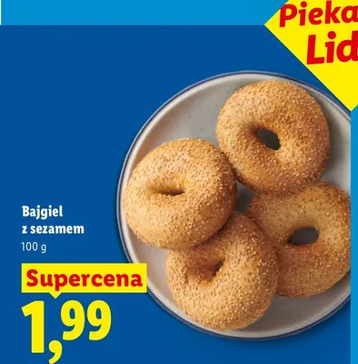 Bajgiel rustykalny z sezamem promocja w Lidl