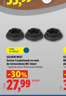 Zestaw 3 podstawek na noże do termorobota Silvercrest Mc Smart promocja w Lidl