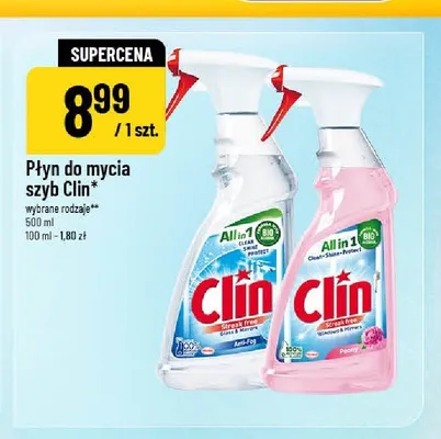 Płyn do mycia szyb Clin Anti-Fog promocja w POLOmarket