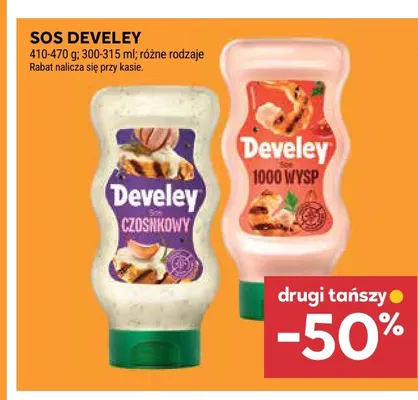 Sos Develey czosnkowy promocja w Stokrotka