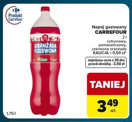 Napój gazowany pomarańczowy Carrefour promocja w Globi