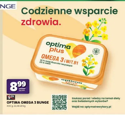 Margaryna Optima Omega 3 Bunge promocja w Stokrotka