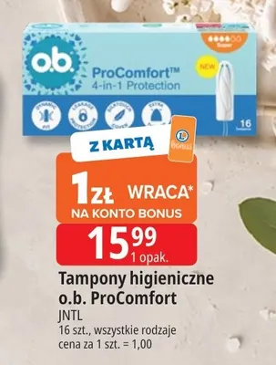 Tampony higieniczne o.b. ProComfort promocja w Leclerc