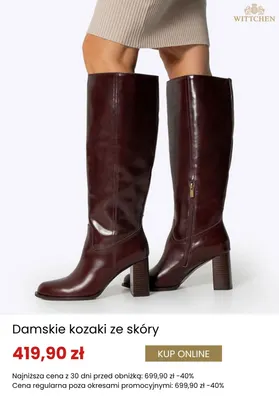 Damskie kozaki ze skóry Wittchen promocja w Wittchen