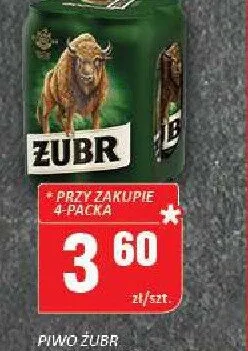 Piwo Żubr 4-pak 500ml promocja w Chorten
