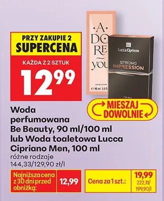 Woda perfumowana, różne rodzaje promocja w Biedronka