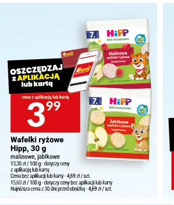Wafelki ryżowe Hipp jabłkowe promocja w Twój Market