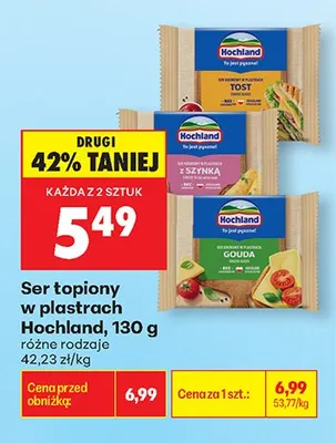 Ser topiony w plastrach Hochland promocja w Biedronka